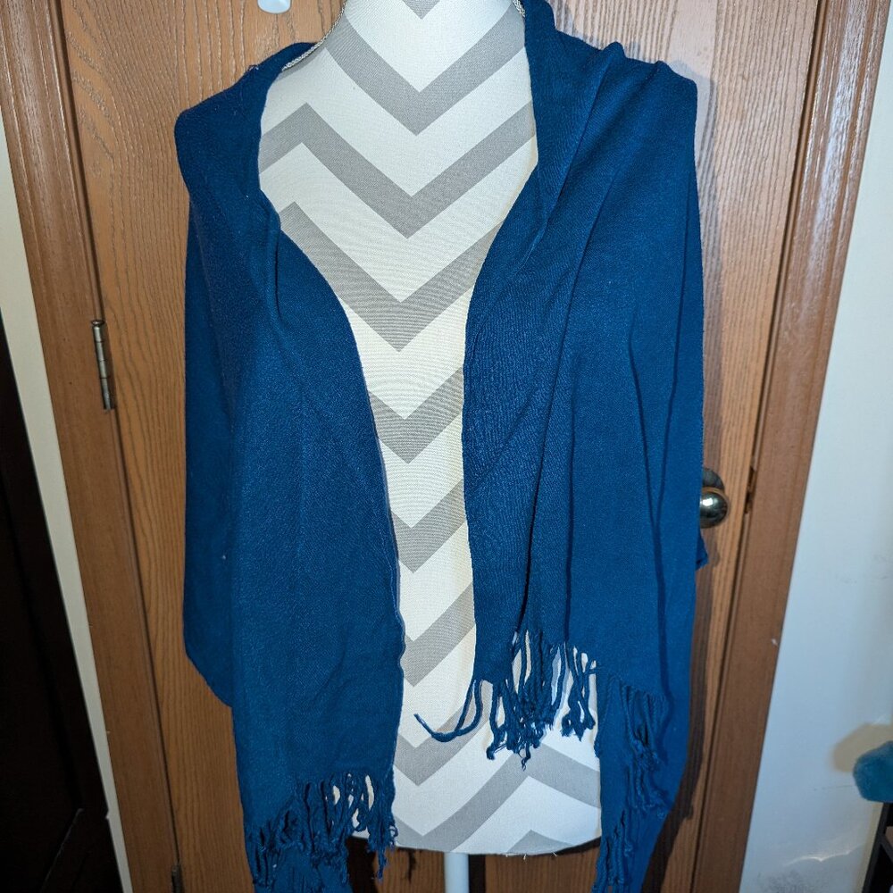 Dark Blue Indigo Cashmere scarf, brand unknown